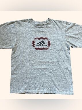 Vintage Adidas Grey Logo Tagged XL Fit Size M/L boxy